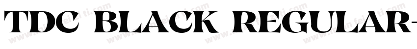 TDC Black Regular字体转换